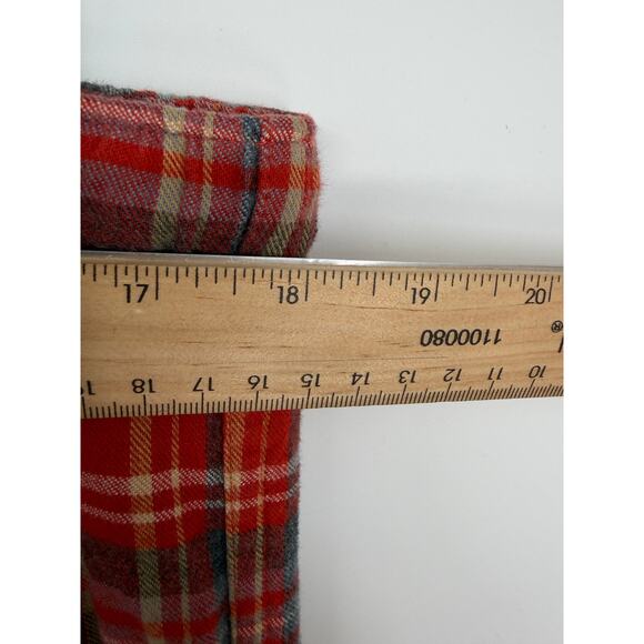 Toad&Co Pajama Pant Women Large Flannel Plaid ComfyCore Loungewear Orange & Gray - Picture 8 of 9
